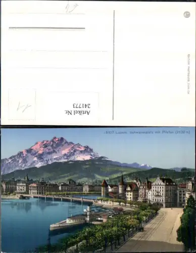 241773,Luzern Teilansicht Schwanenplatz m. Pilatus