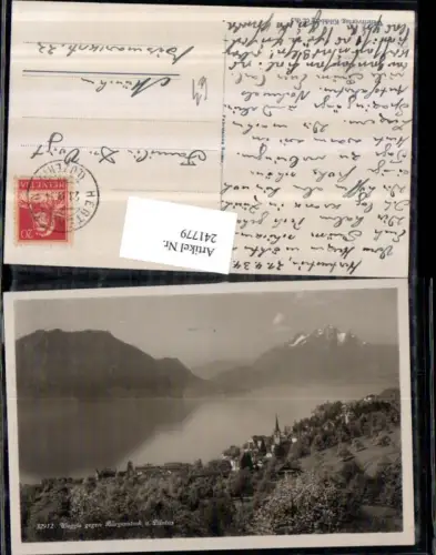 241779,Weggis Totale geg. Bürgenstock u. Pilatus Kt Luzern