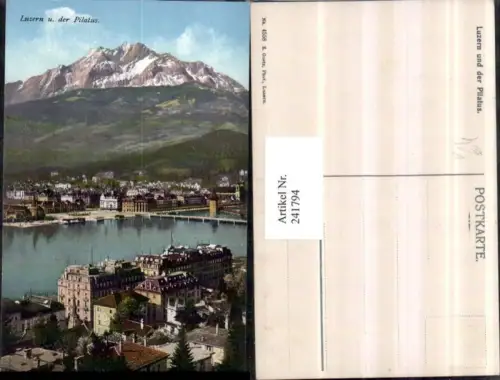 241794,Luzern Totale und d. Pilatus pub E. Goetz 4558