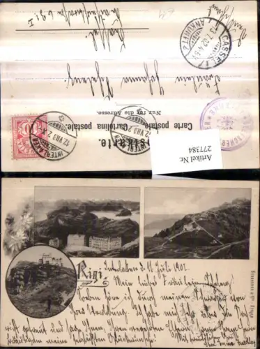 277384,Rigi Totale Bergkulisse Mehrbildkarte Kt Luzern