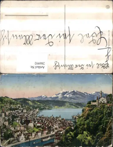 286992,Luzern Totale m. Rigi u. Gütsch Bergkulisse