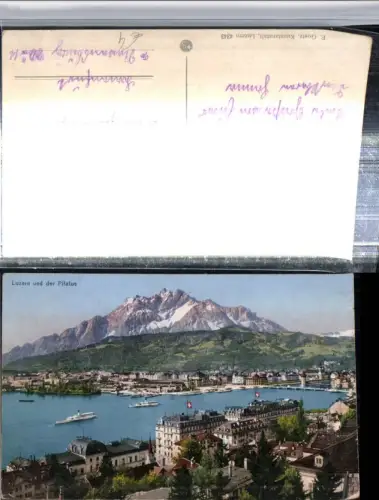 309684,Luzern Totale m. Pilatus Bergkulisse pub E. Goetz 4343