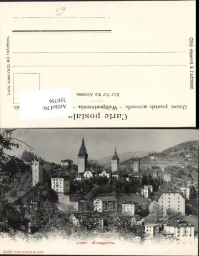 350756,Luzern Teilansicht m. Museggtürme Türme