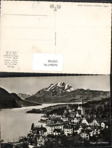 350768,Weggis Totale m. Pilatus Bergkulisse Kt Luzern