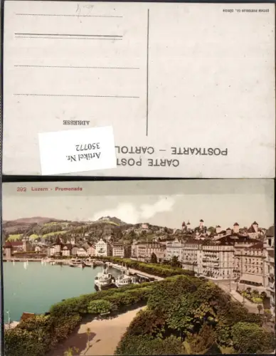 350772,Luzern Teilansicht Promenade Dampfer