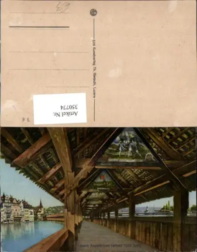 350774,Luzern Kapellbrücke Brücke