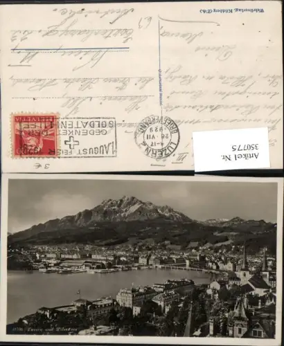 350775,Luzern Totale m. Pilatus Bergkulisse