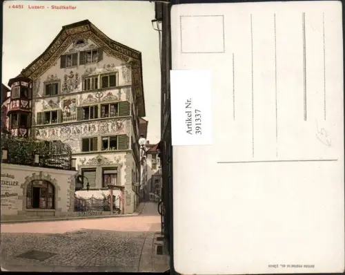 391337,Luzern Stadtkeller Gebäude Straßenansicht