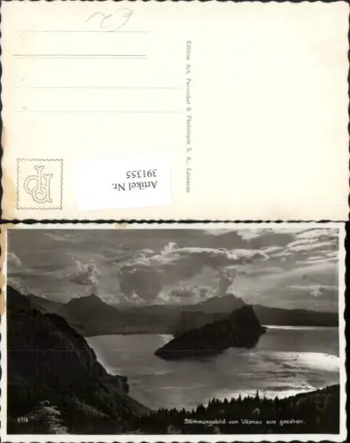 391355,Stimmungsbild von Vitznau aus gesehen Bergkulisse Kt Luzern