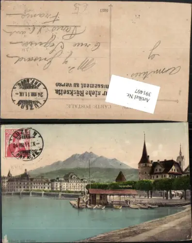 391407,Luzern Teilansicht m. Pilatus Bergkulisse