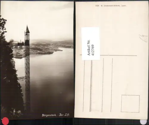 412769,Weggis Bürgenstock Lift Aufzug Kt Luzern