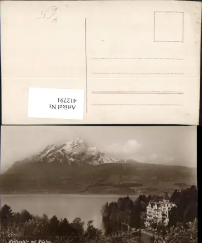 412791,Schloss Hertenstein m. Pilatus Bergkulisse Kt Luzern