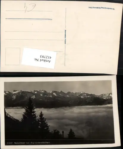 412793,Nebelmeer b. Rigi-Unterstetten Bergkulisse Kt Luzern