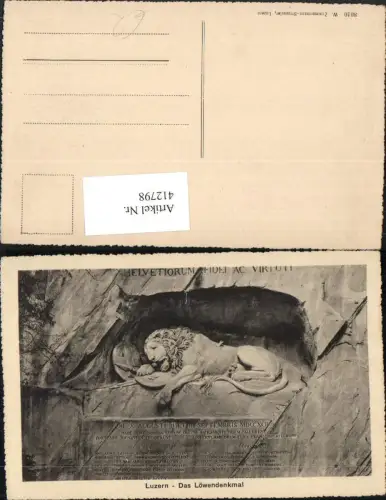 412798,Luzern Löwendenkmal Löwe