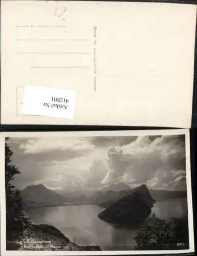 412801,Stanserhorn Bürgenstock u. Pilatus See Bergkulisse Kt Luzern