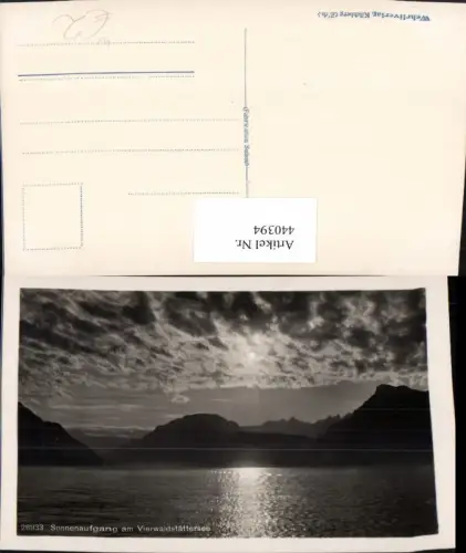 440394,Sonnenaufgang am Vierwaldstättersee Bergkulisse Kt Luzern