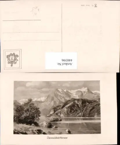 440396,Künstler AK Vierwaldstättersee Bergkulisse Kt Luzern
