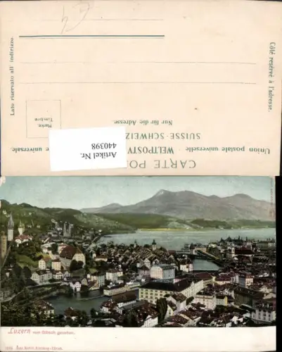 440398,Luzern Totale vom Gütsch Bergkulisse