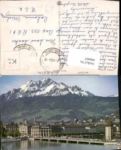 440407,Luzern Teilansicht m. Pilatus Bergkulisse