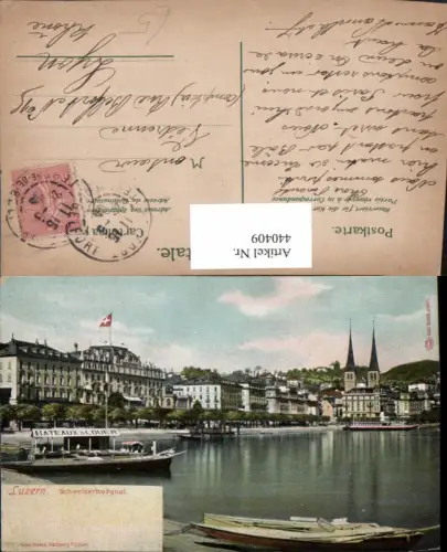 440409,Luzern Teilansicht Schweizerhofquai Boote
