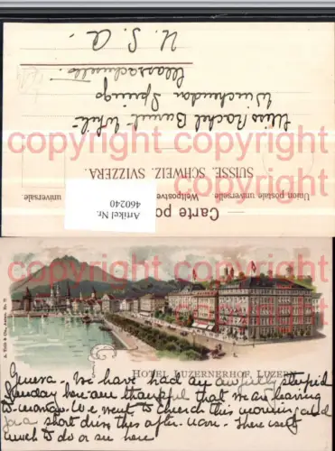 460240,Litho Luzern Hotel Luzernerhof pub A. Trüb Aarau 77
