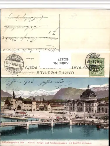 482127,Luzern Kriegs- und Friedensmuseum m. Bahnhof Brücke