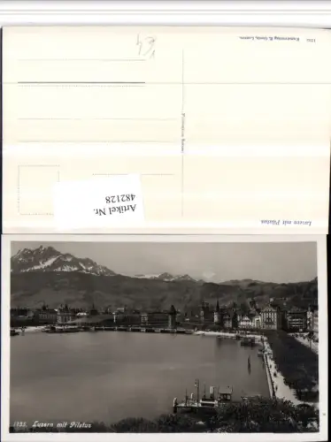 482128,Luzern Teilansicht m. Pilatus Bergkulisse pub E. Goetz 1235
