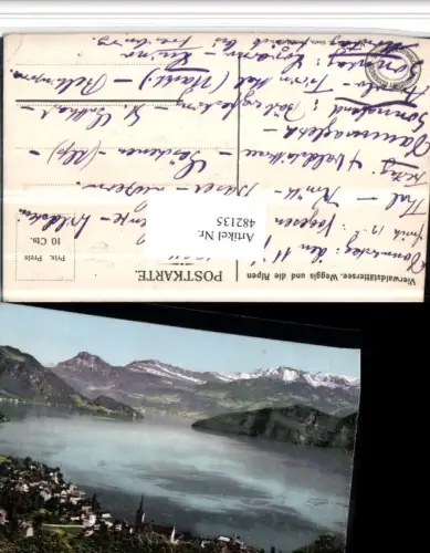 482135,Weggis am Vierwaldstättersee Totale Bergkulisse Kt Luzern