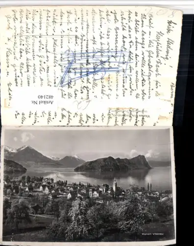 482140,Vitznau Totale m. Bürgenstock Bergkulisse Kt Luzern