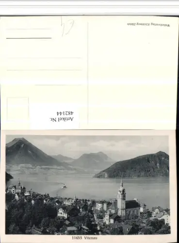 482144,Vitznau Totale Kirche See Kt Luzern