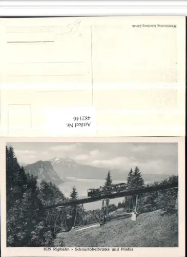 482146,Rigibahn Schnurtobelbrücke Brücke b. Weggis m. Pilatus Kt Luzern