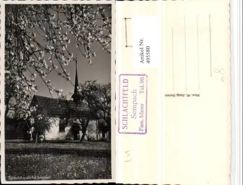 495580,Schlachtkapelle Kapelle b. Sempach Baumblüte Kt Luzern