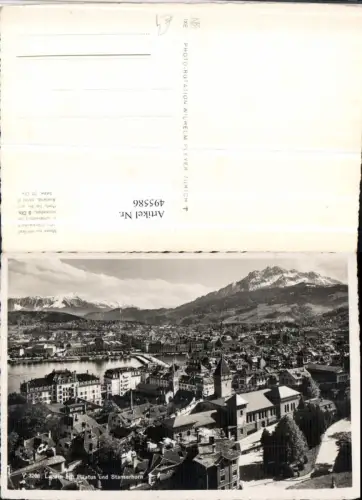 495586,Luzern Teilansicht m. Pilatus u. Stanserhorn Bergkulisse