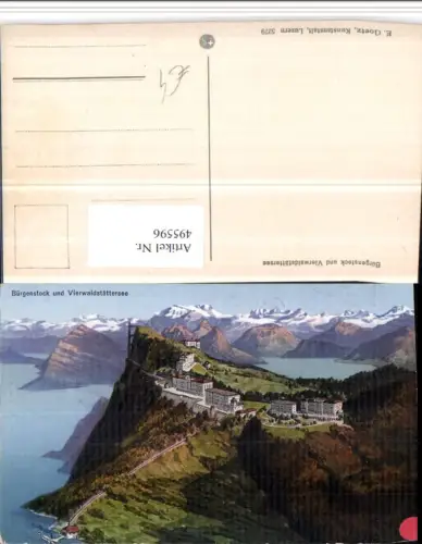 495596,Bürgenstock u. Vierwaldstättersee Bergkulisse Kt Luzern