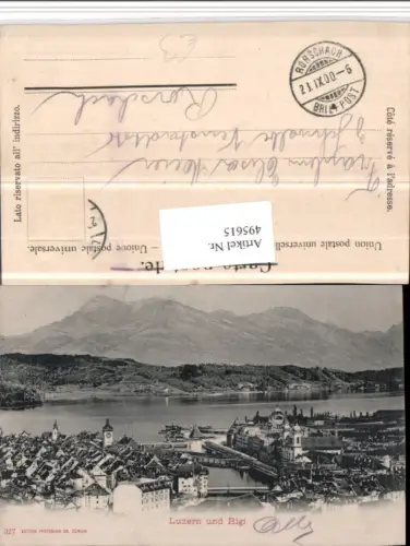 495615,Luzern Teilansicht m. Rigi Bergkulisse