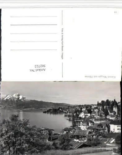 502722,Weggis Totale m. Pilatus Bergkulisse Kt Luzern