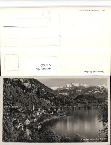502725,Vitznau Totale m. Alpen Bergkulisse Kt Luzern pub E. Goetz 1131