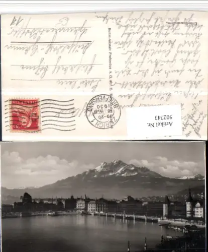 502743,Luzern Teilansicht Brücke m. Pilatus Bergkulisse
