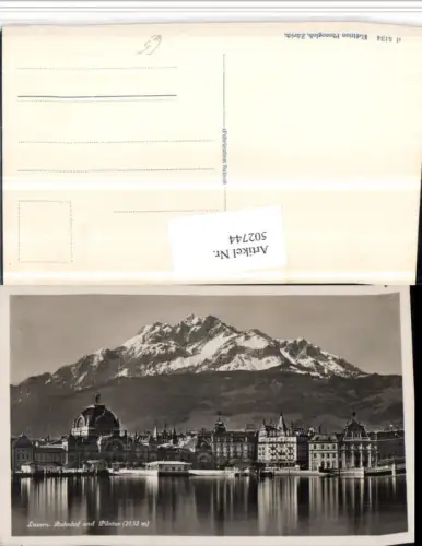 502744,Luzern Teilansicht Bahnhof m. Pilatus Bergkulisse
