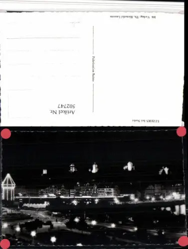 502747,Luzern b. Nacht Teilansicht Brücke Wasserturm