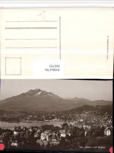 502753,Luzern Totale m. Pilatus Bergkulisse pub W. Zimmermann 1100
