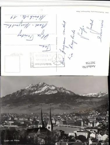 502756,Luzern Teilansicht m. Pilatus Bergkulisse