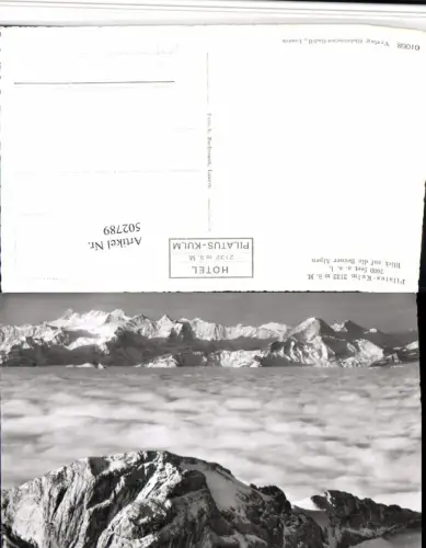 502789,Pilatus-Kulm b. Kriens m. Berner Alpen Bergkulisse Kt Luzern
