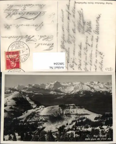 586594,Rigi Kulm Blick geg. d. Urner Alp Vitznau Switzerland