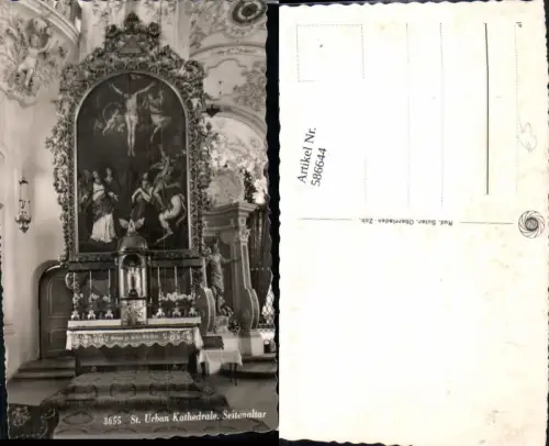 586644,Foto Ak Pfaffnau St Urban Kathedrale Seitenaltar Switzerland