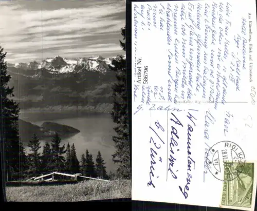 586796,Foto Ak Am Känzliweg Blick auf Urirotstock Rigi Kaltbad Switzerland