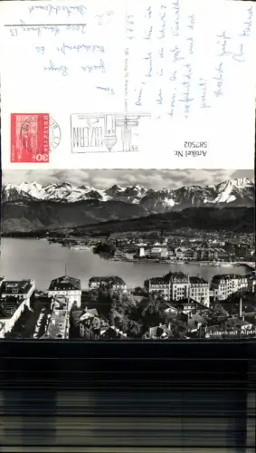 587502,Foto Ak Luzern m. Alpen Switzerland