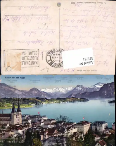 591781,Luzern u. d. Alpen Switzerland pub E. Götz 5267