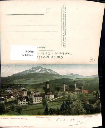 619044,Luzern Blick v. d. Musegg Pilatus