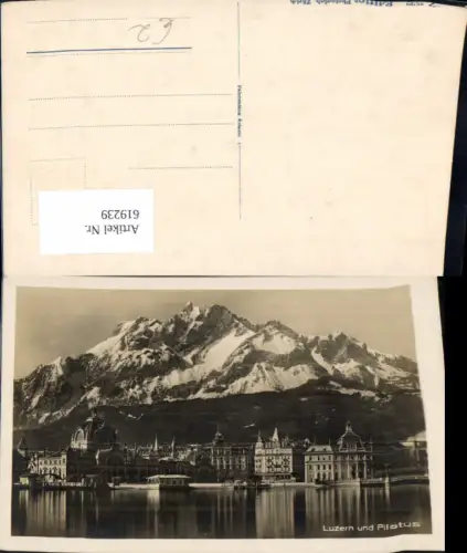619239,Foto Ak Luzern u. Pilatus